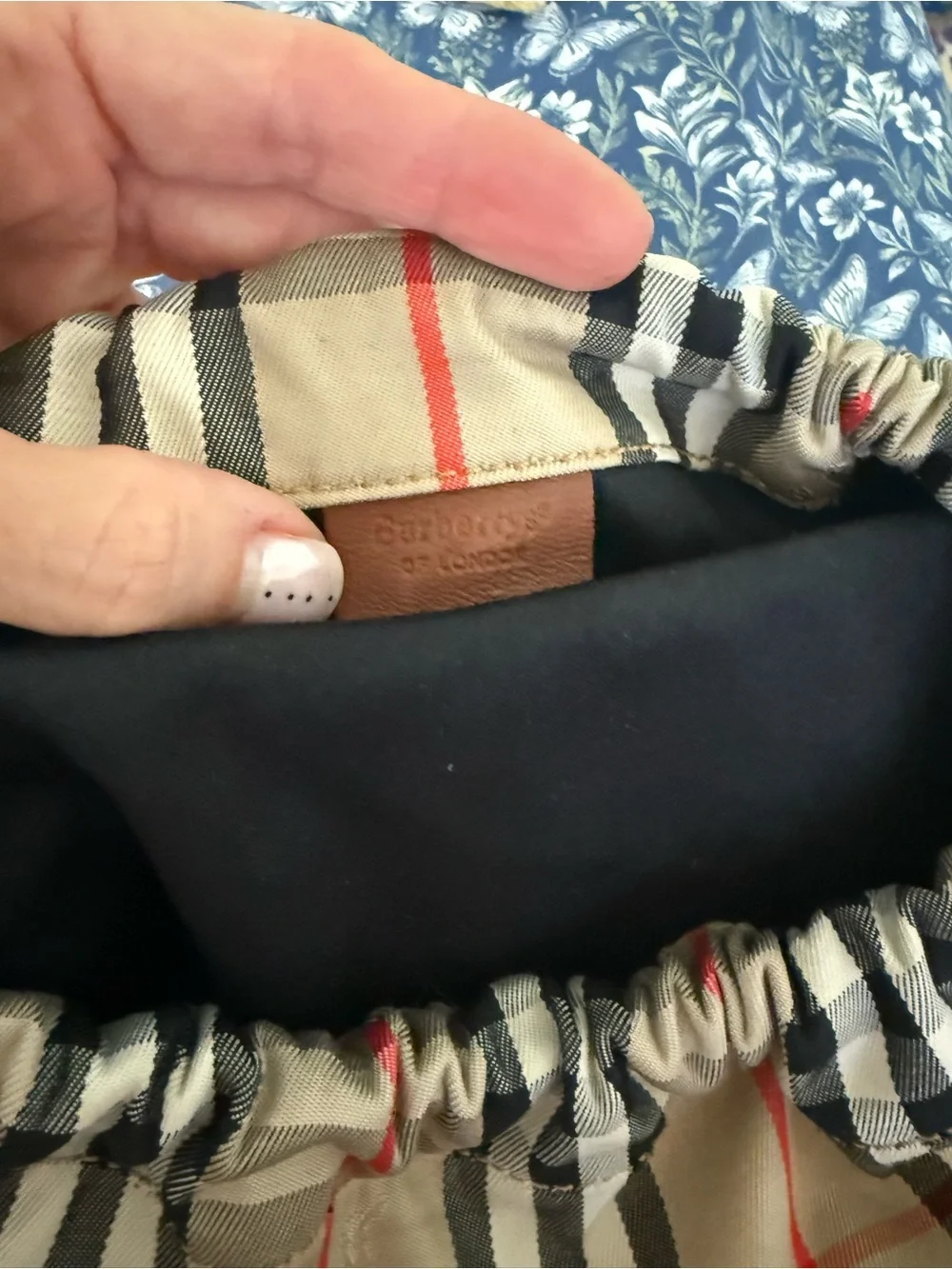 Vintage Burberry Classic Plaid Women's Backpack - Brown Leather Trim